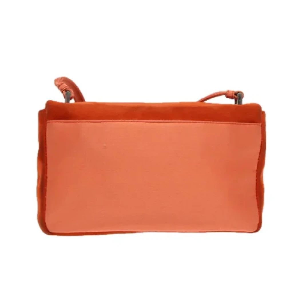 Prada Vintage Pre-owned Suede prada-bags Orange Dames