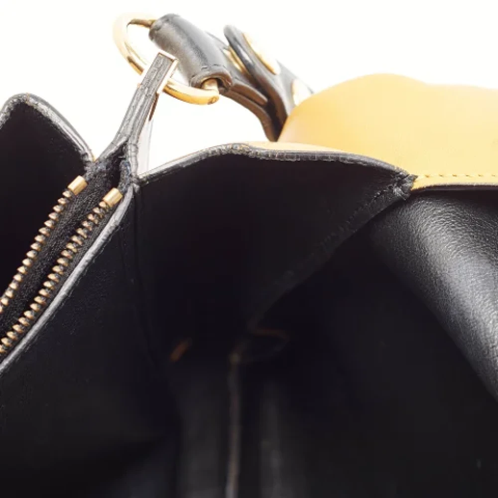 Celine Vintage Pre-owned Leather celine-bags Yellow Dames
