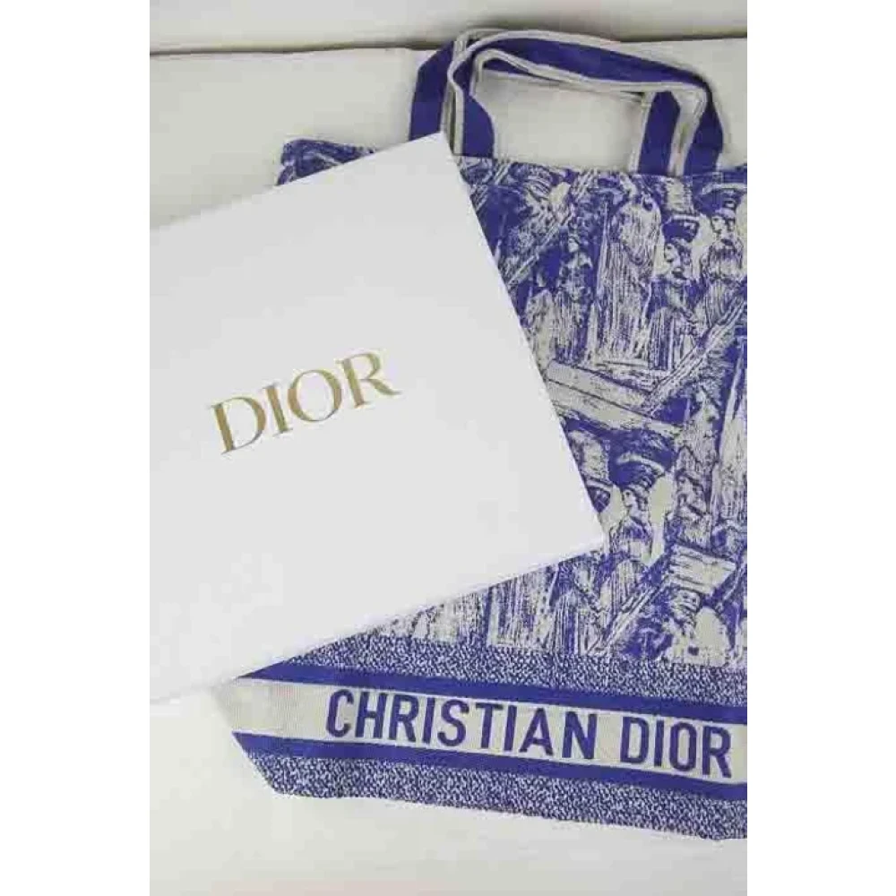 Dior Vintage Pre-owned Cotton totes Blue Dames