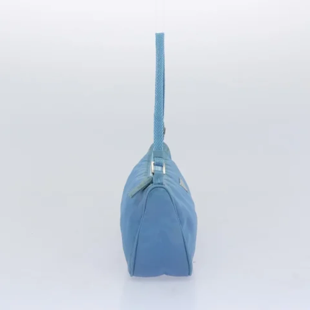 Prada Vintage Pre-owned Nylon pouches Blue Dames