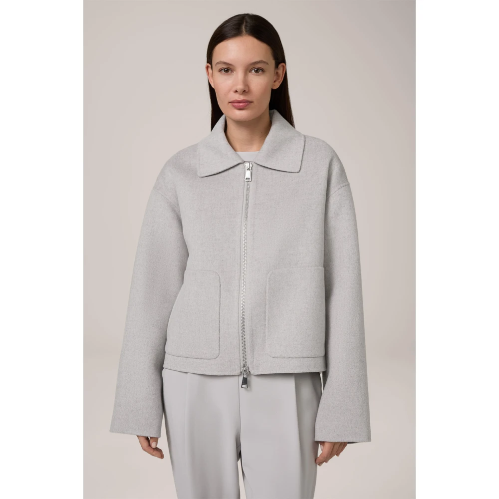 Windsor Doubleface Jack met Hemdkraag in Grijs Gray Dames