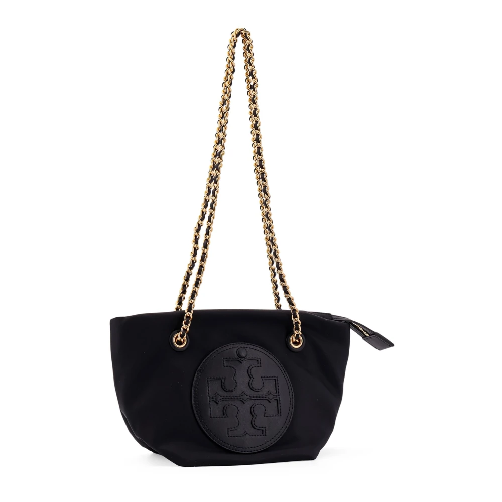 TORY BURCH Stijlvolle Nylon Schoudertas met Logo Black Dames