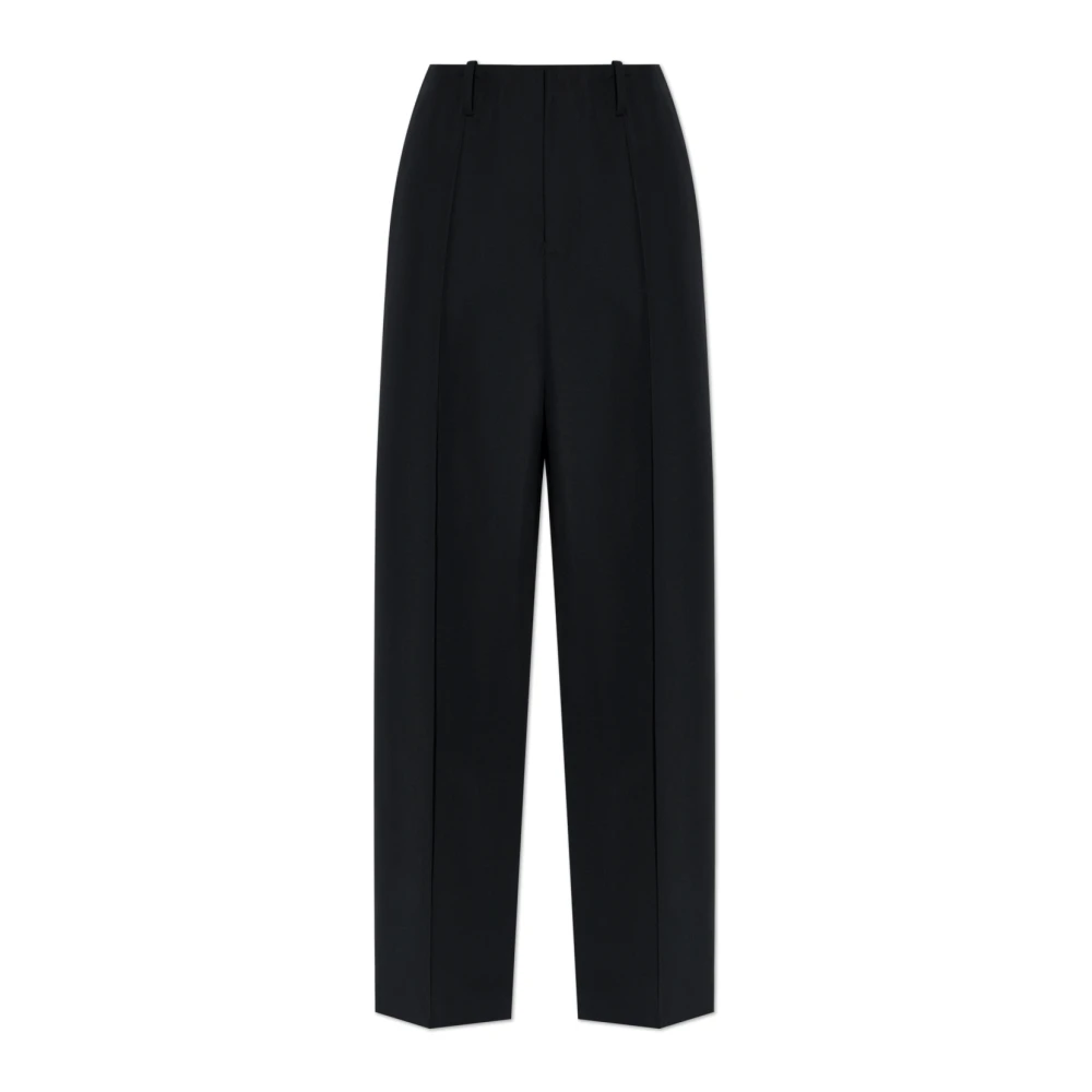 Marni Donna Nero Pantaloni A Gamba Larga In Lana Nera - Immagine 2