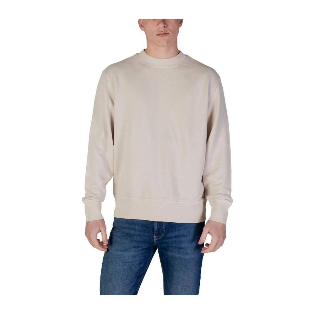 Calvin Klein Jeans Katoenen Trui Lente Zomer Collectie Beige Heren