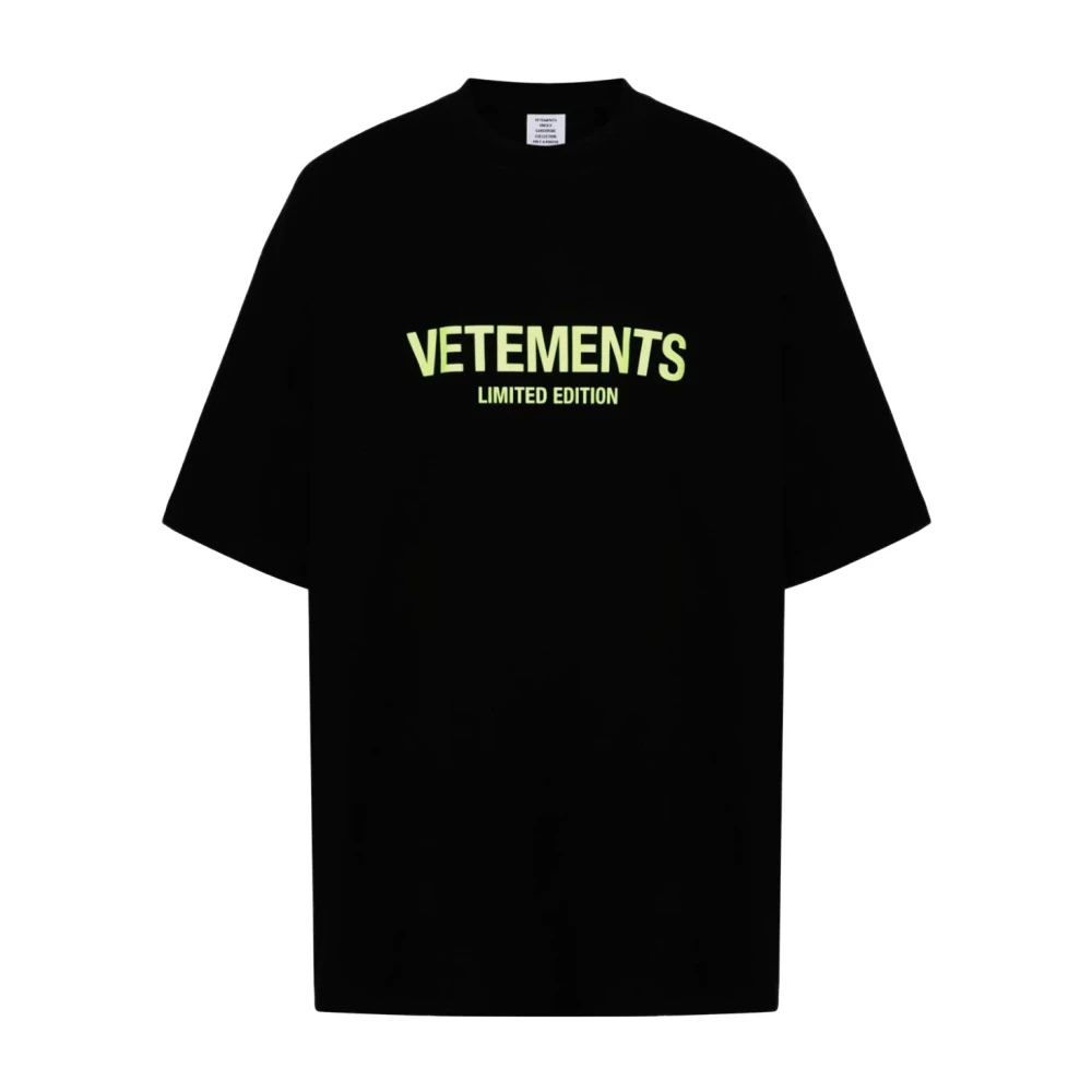 Vetements Beperkte Oplage Logo T-Shirt Black Heren