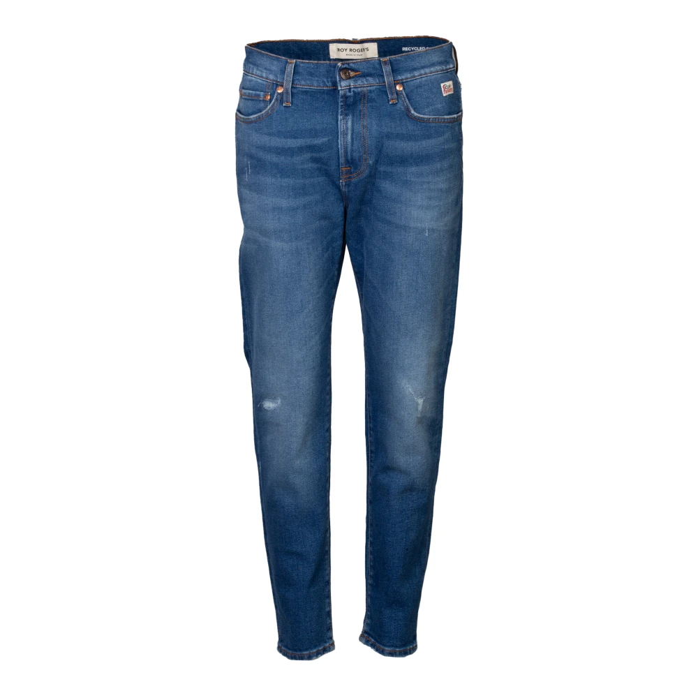 Roy Roger's Dapper Carrot Fit Cropped Jeans Blue Heren