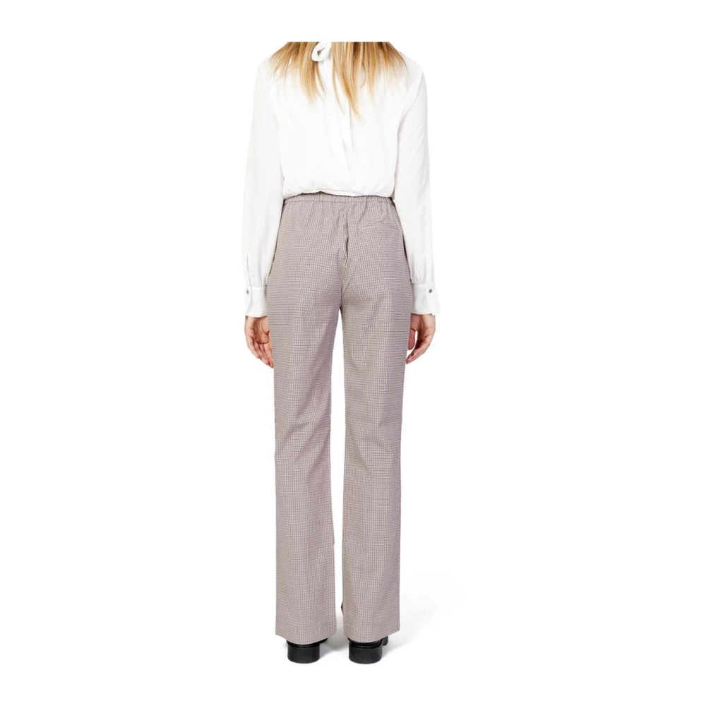 Only Polyester Viscosa Blend Cigarette Pants Beige Dames