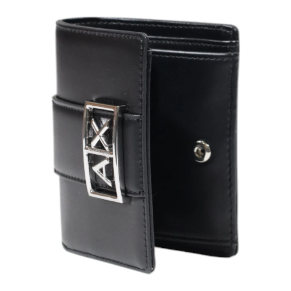 Armani Exchange Kleine portemonnee met ASV-logo Black Dames