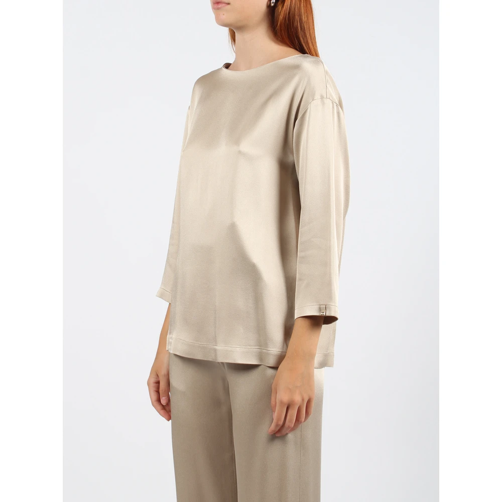 Herno Elegante Viscose Blouse Fw24 Yellow Dames