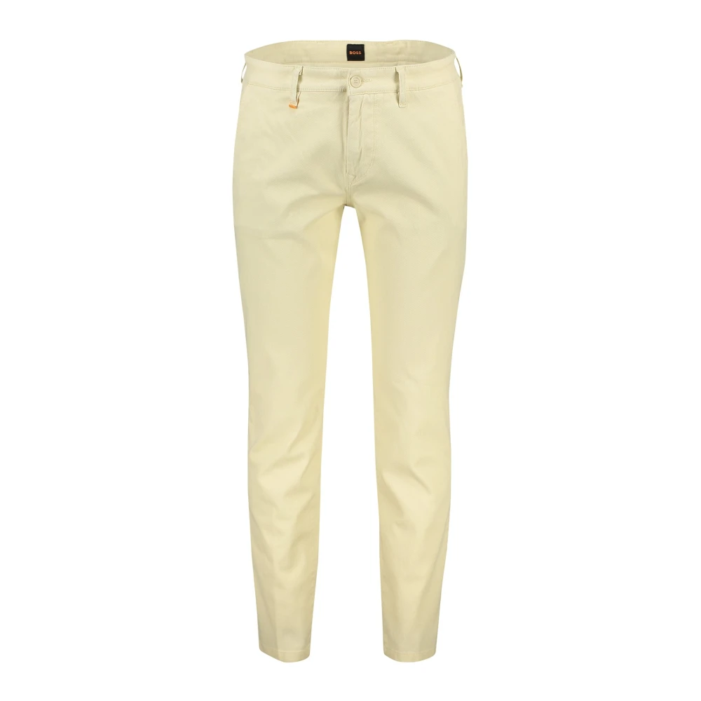 Hugo Boss Beige Tapered Fit Broek met Logo Beige Heren