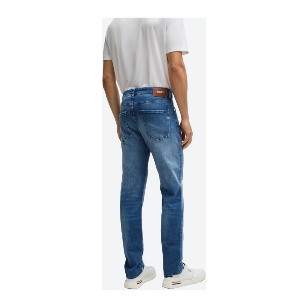 Hugo Boss Slim Fit Denim Jeans Kasjmier Effect Blue Heren