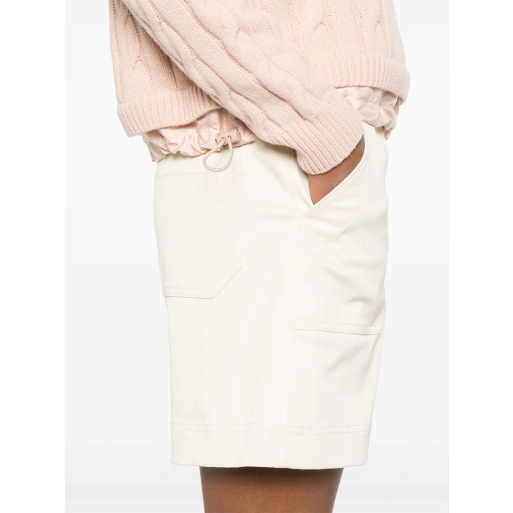 Moncler Witte Shorts met Verborgen Rits White Dames