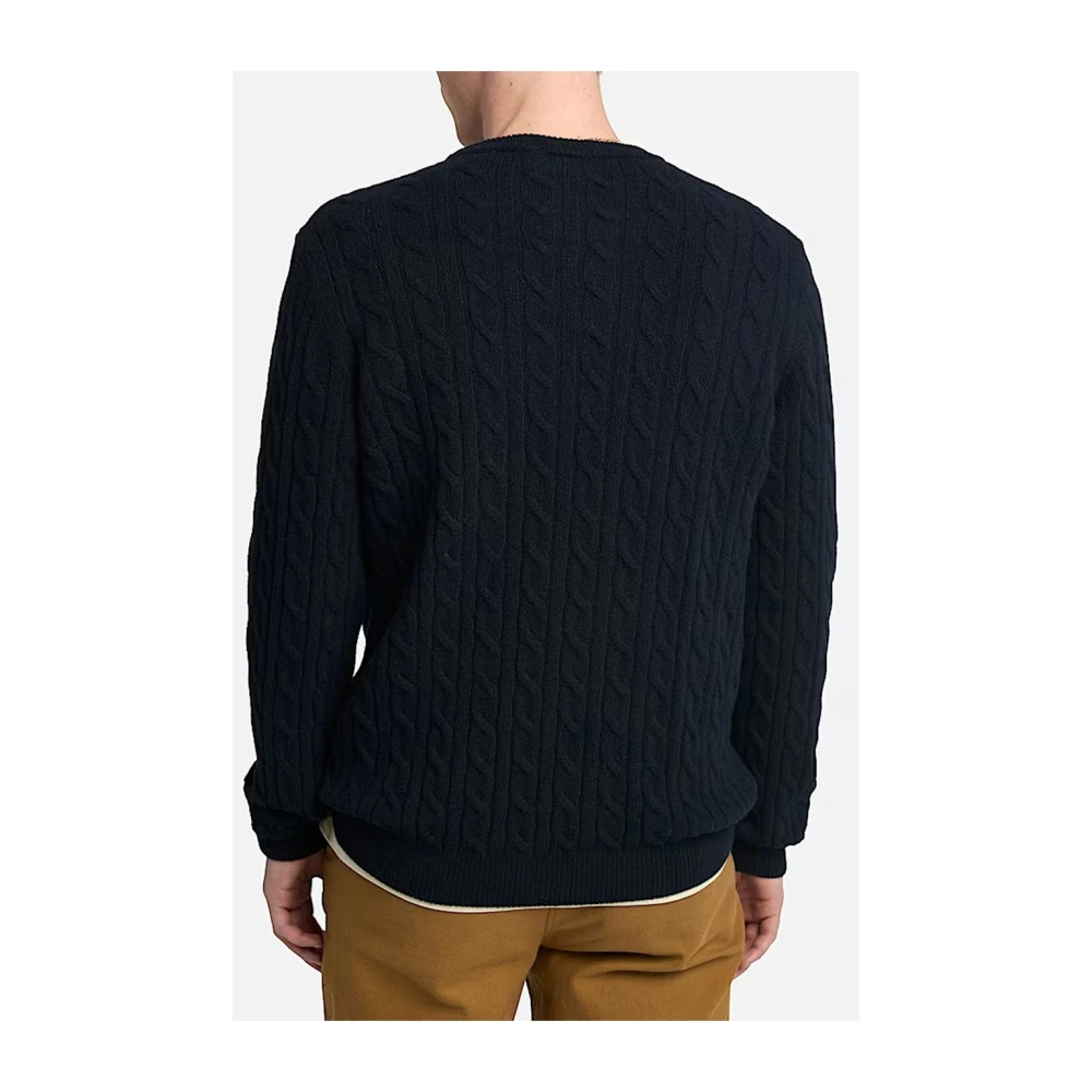 Timberland Cable Crew Neck Sweater Blue Heren