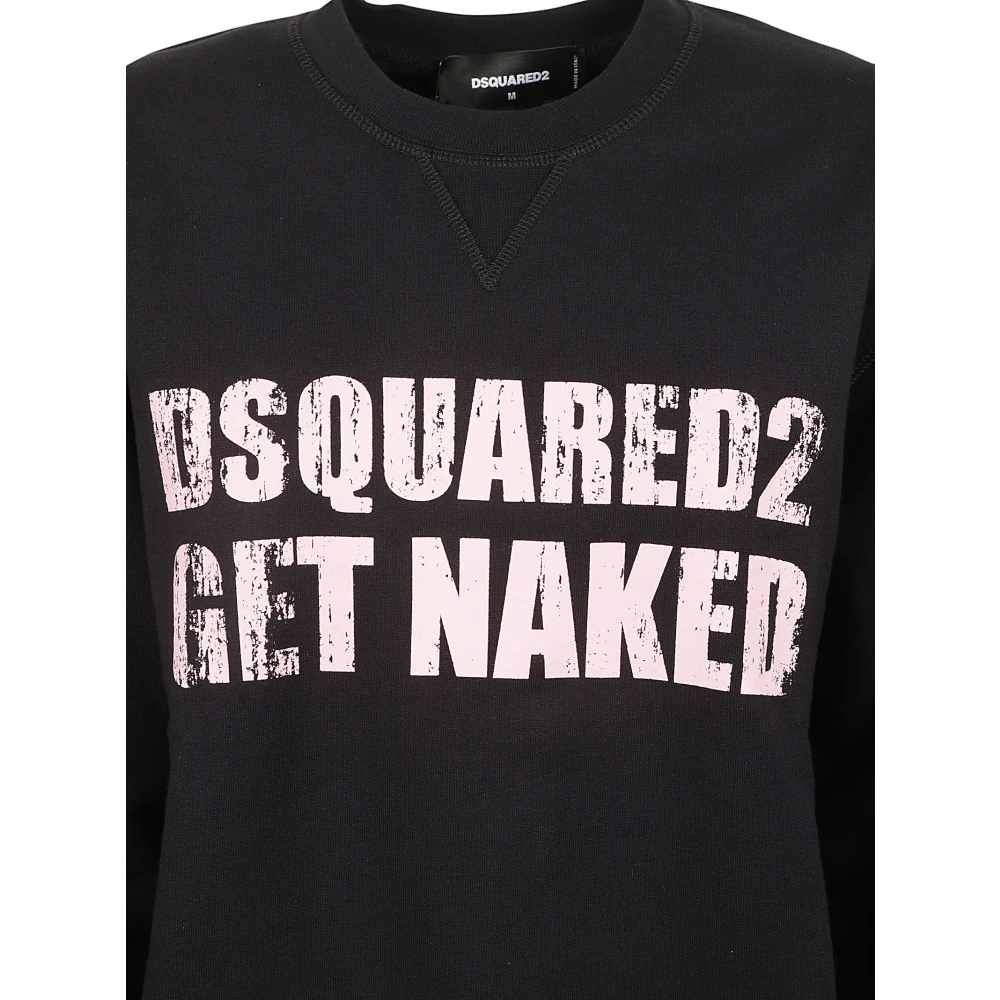 Dsquared2 Zwarte Cool Fit Crewneck Sweaters Black Heren