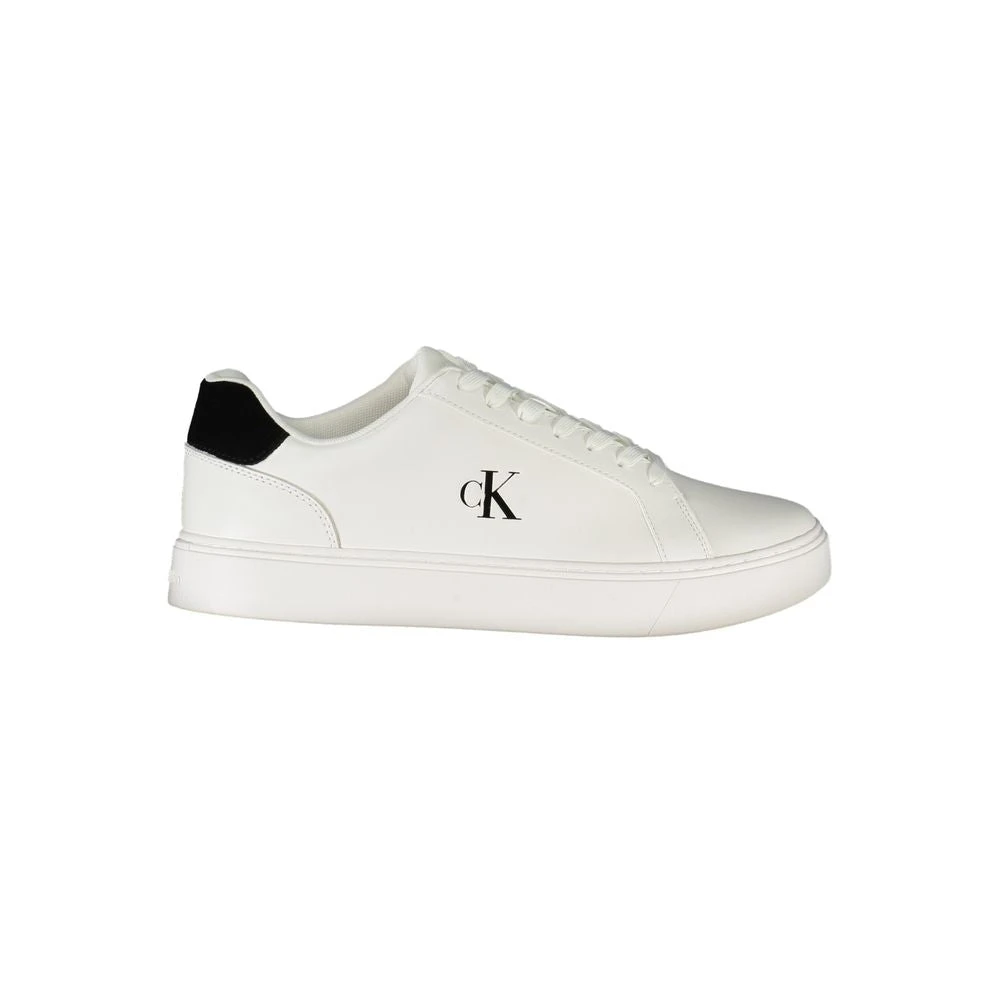 Calvin Klein Men's White Leather Sneaker