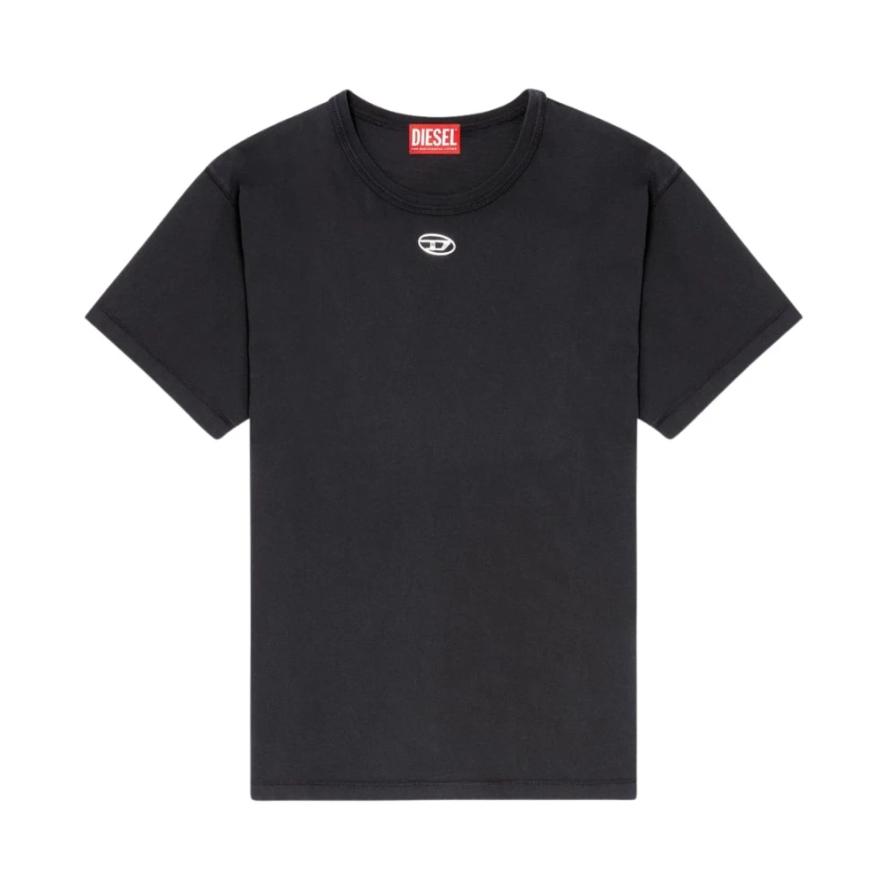 Diesel Vrouw Zwart Tops Dames, Xs, Katoen, T-Normy-Od-S1 Katoenen T-Shirt
