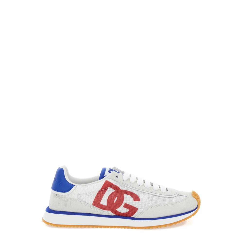Dolce & Gabbana Sneakers Puntige Neus Vetersluiting DG Logo Dames Schoenen Veelkleurig Multicolor