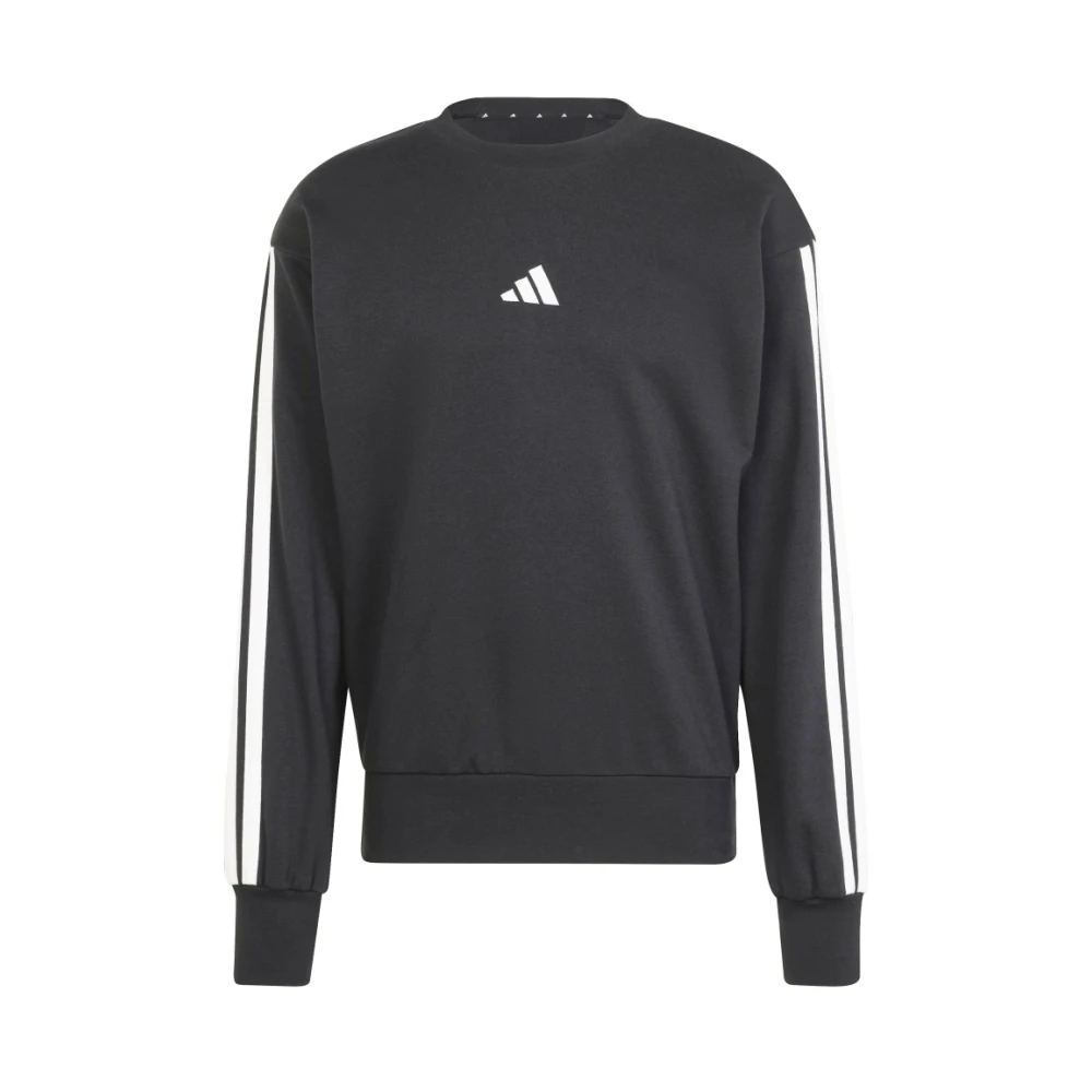 Adidas Nero Felpa Essentials 3-Stripes - Immagine 2