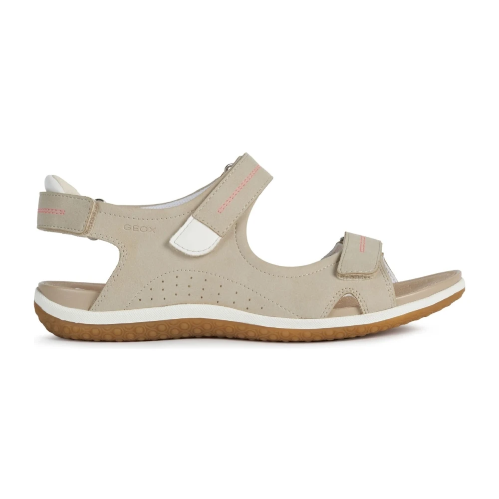 Geox Vrouw Beige Schoenen Dames, 41 Eu, Platte Sandaal Vega