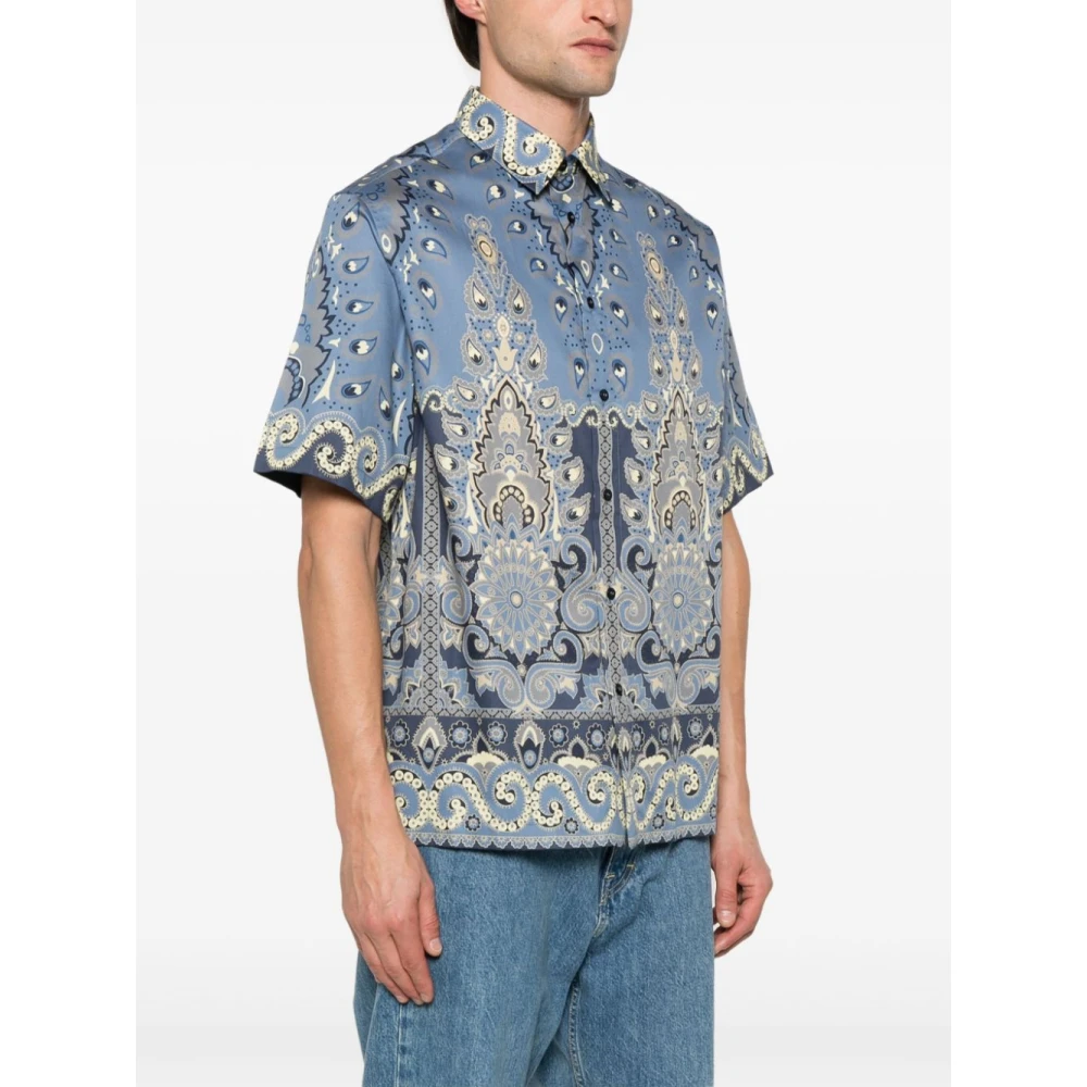 ETRO Rood Shirt Korte Mouw Multicolor Heren