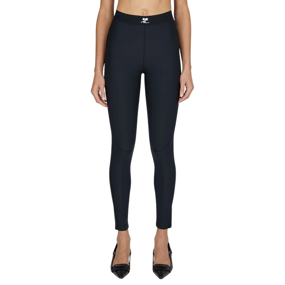 Courrèges Donna Nero Pantaloni, L, New,