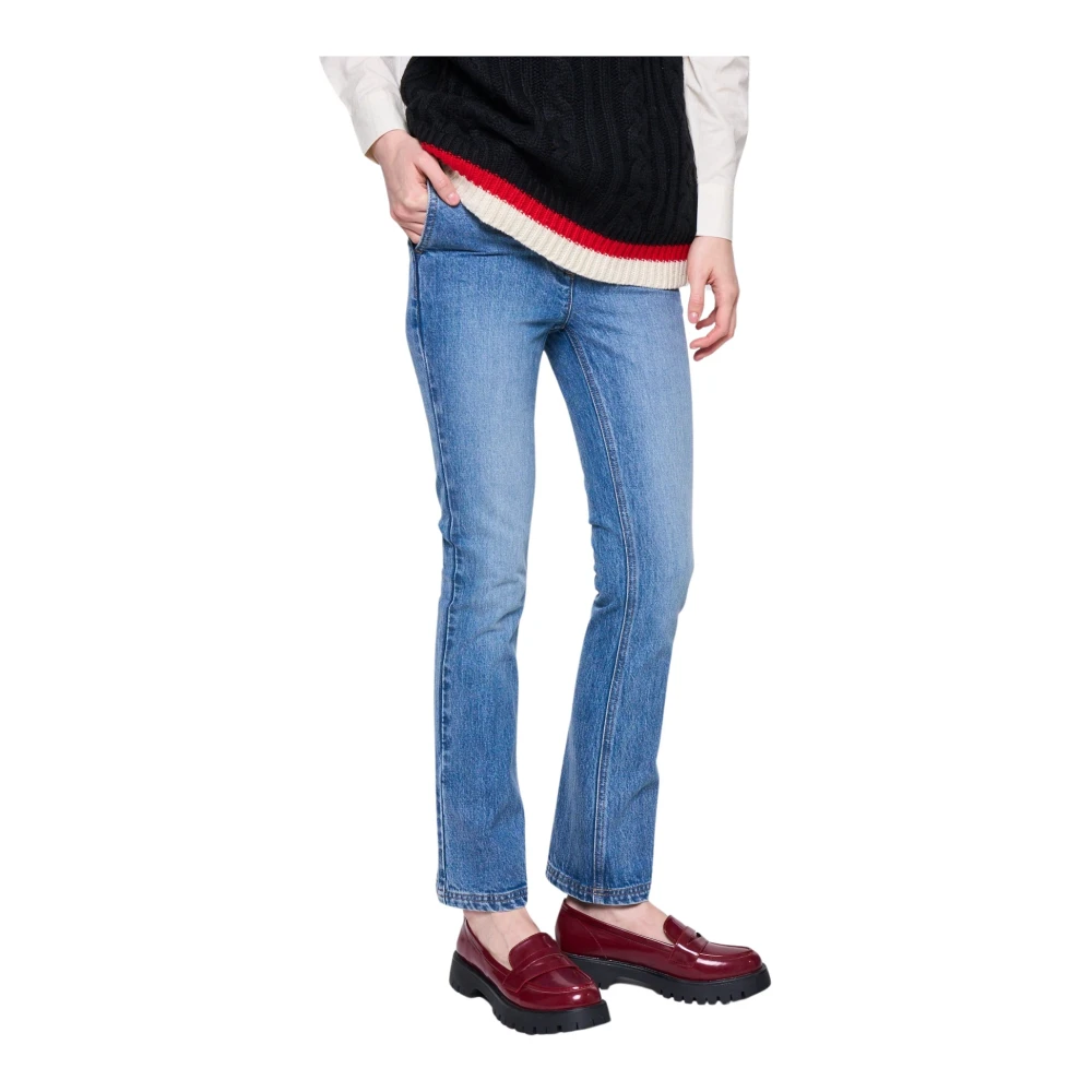 Silvian Heach Slim Fit Jeans met Tailleband Blue Dames