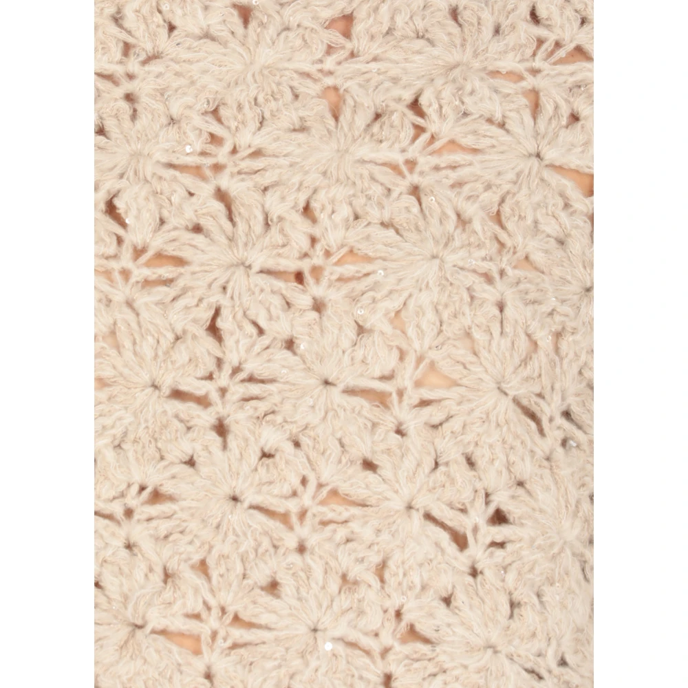 Antonelli Firenze Beige Wollen Trui met Uitgesneden Details Beige Dames
