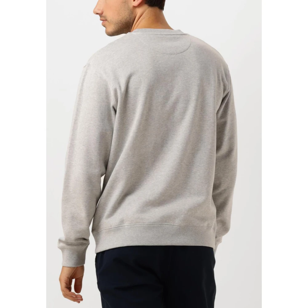 Scotch & Soda Logo Sweatshirt Upgrade Stijlvol Grijs Katoen Gray Heren