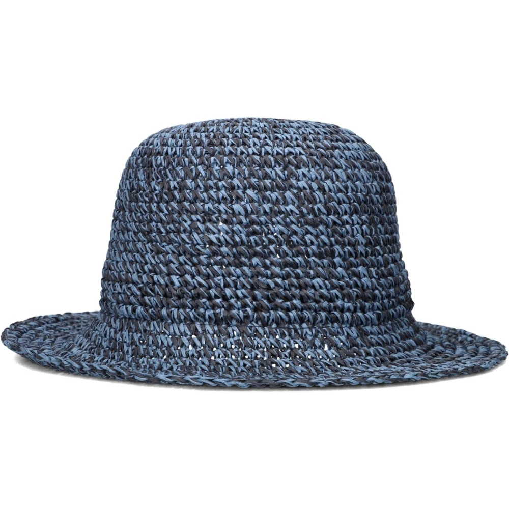 Becksöndergaard Blauwe Strohoed Solid Saverina Blue Dames