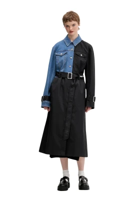 Trenchcoat i blandade material