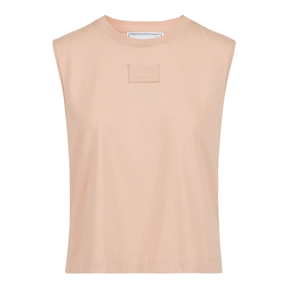 Iceberg Blush vast jersey top cropped pasvorm Pink Dames
