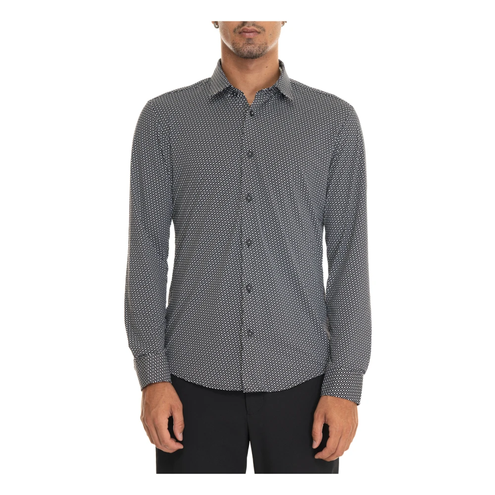 Boss Casual Shirt met Logo Fantasy Black Heren