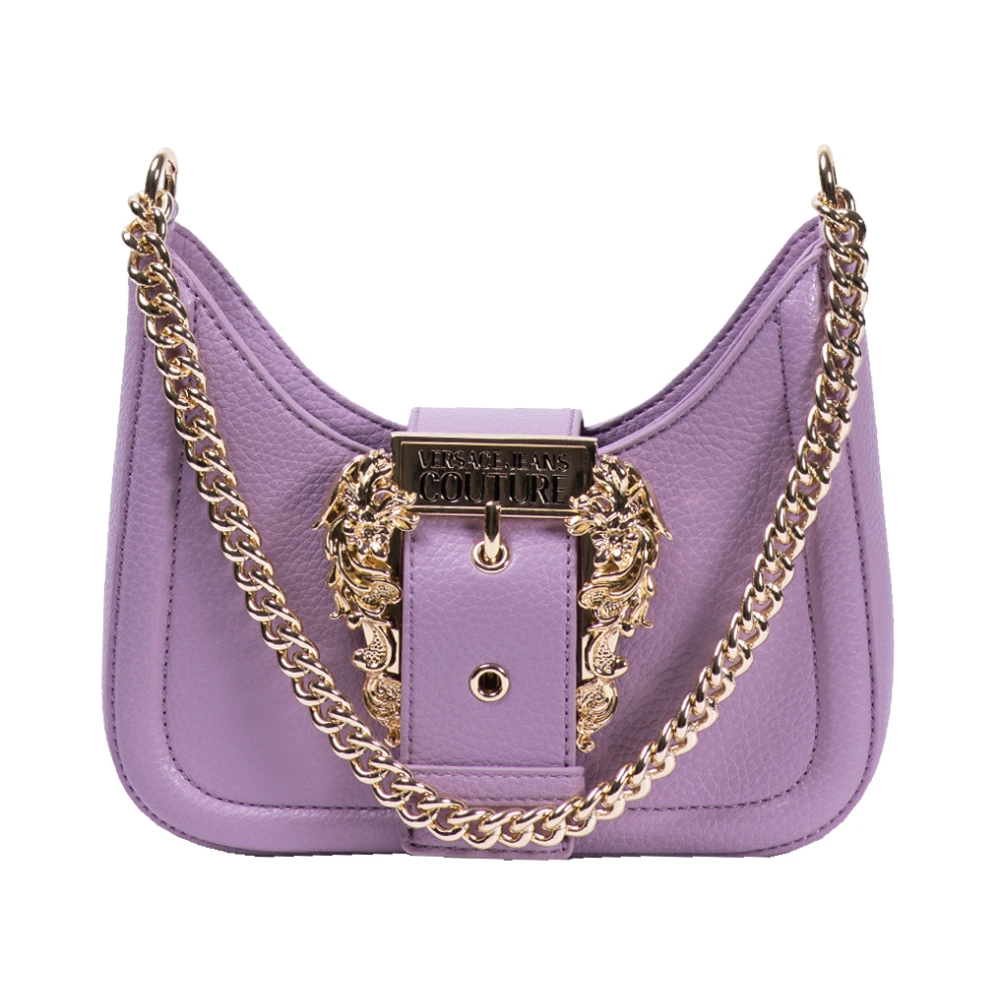 Versace Jeans Couture Lila Veganläder Hobo Väska Purple, Dam