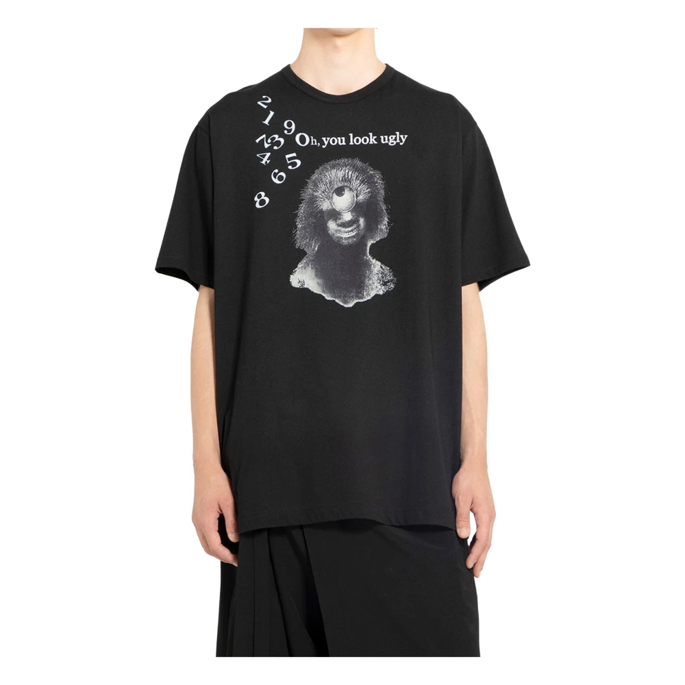 Y-3 Zwarte grafische T-shirt met korte mouwen Black Heren