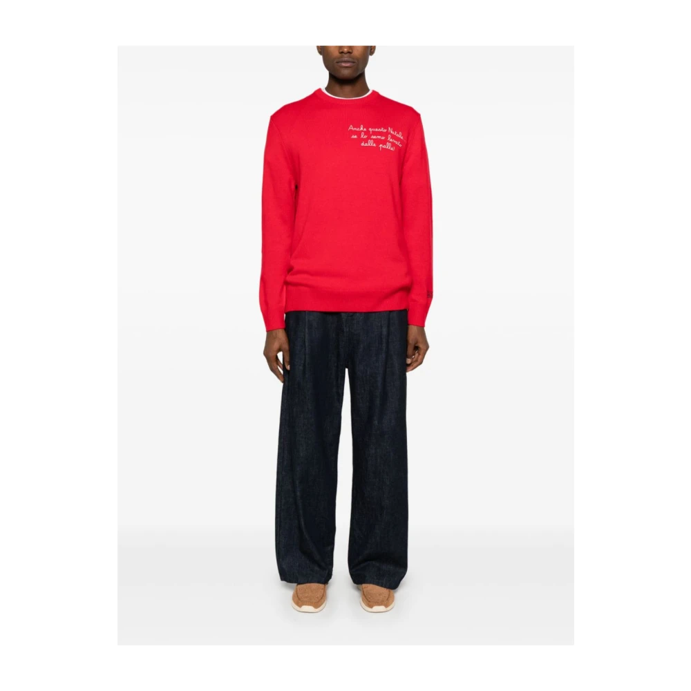 MC2 Saint Barth Rossa Sweater Aw24 Red Heren