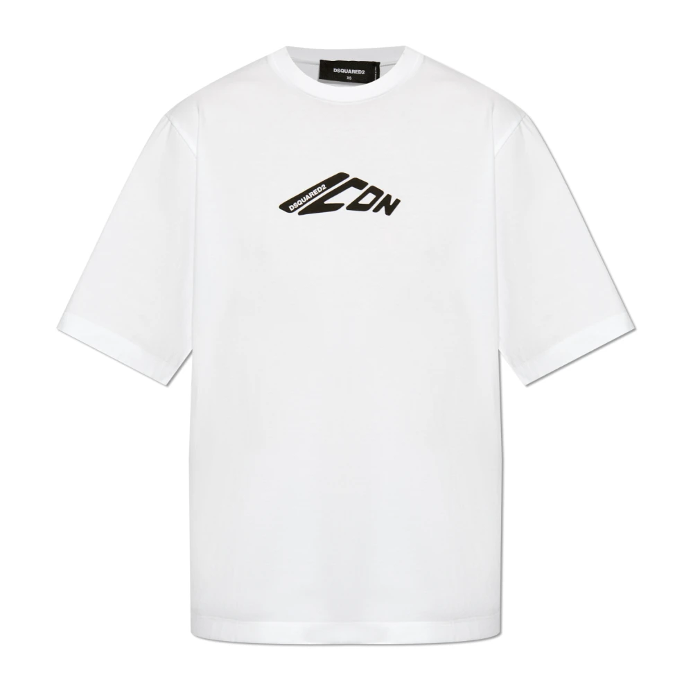 Dsquared2 Bedrukt T-shirt White Dames