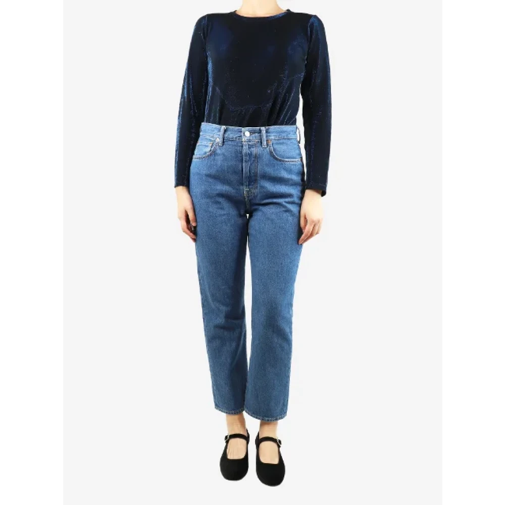 Acne Studios Pre-owned Cotton jeans Blue Dames