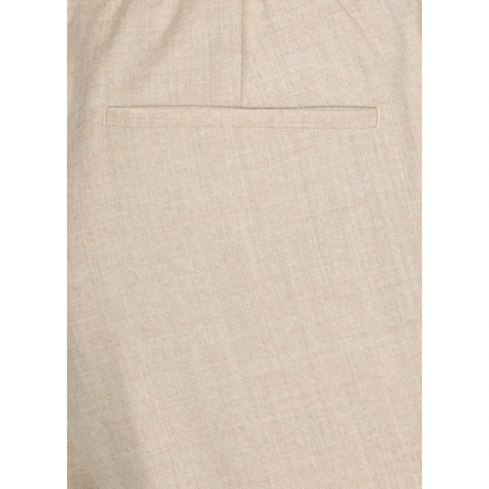 Briglia Beige Wol Elastische Taille Broek Beige Heren