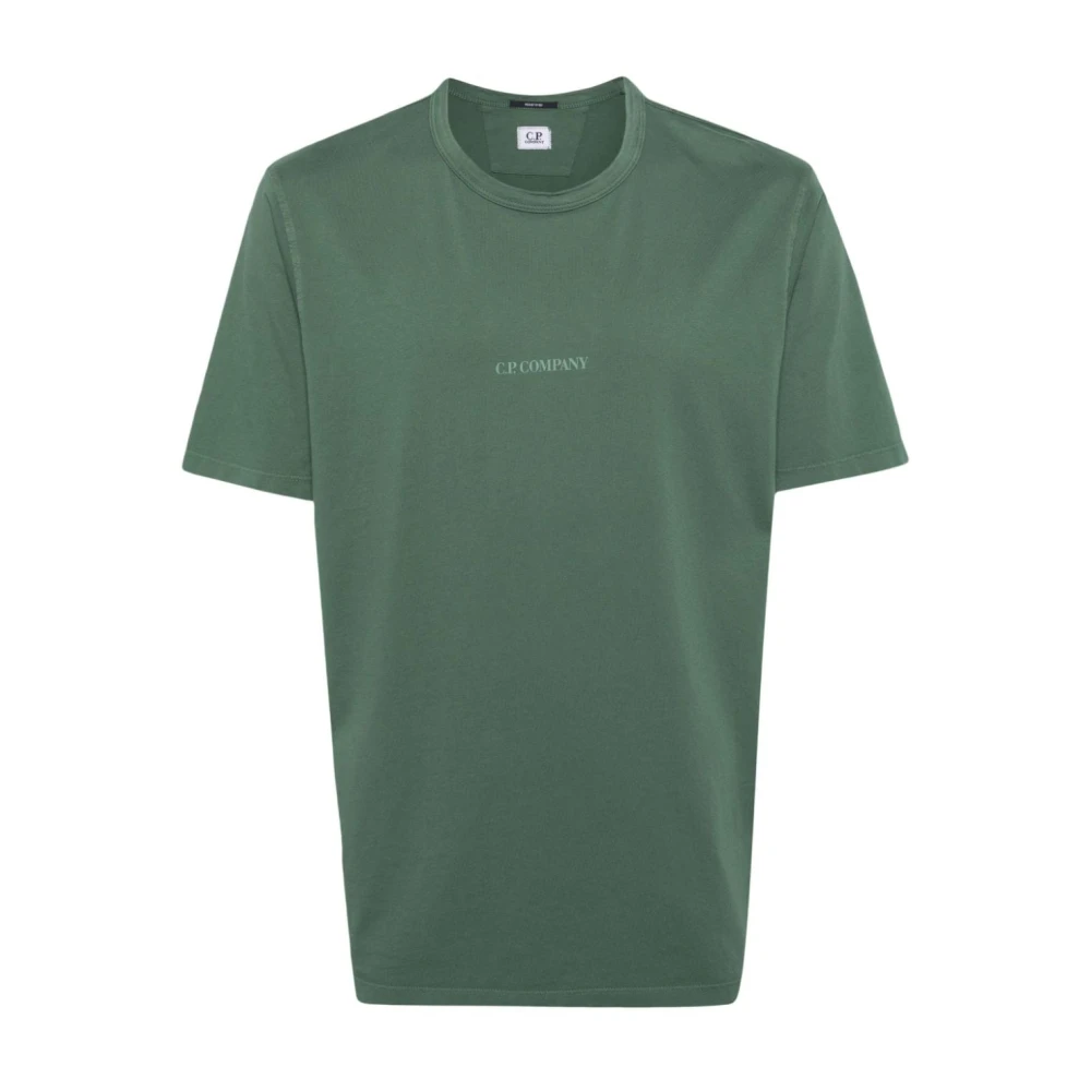 C.P. Company Groene T-shirt met Logo Print Green Heren