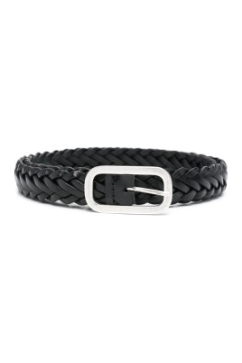white-leather-woven-belt