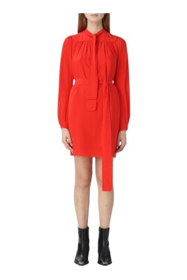 robe-mini-en-soie-rouge-avec
