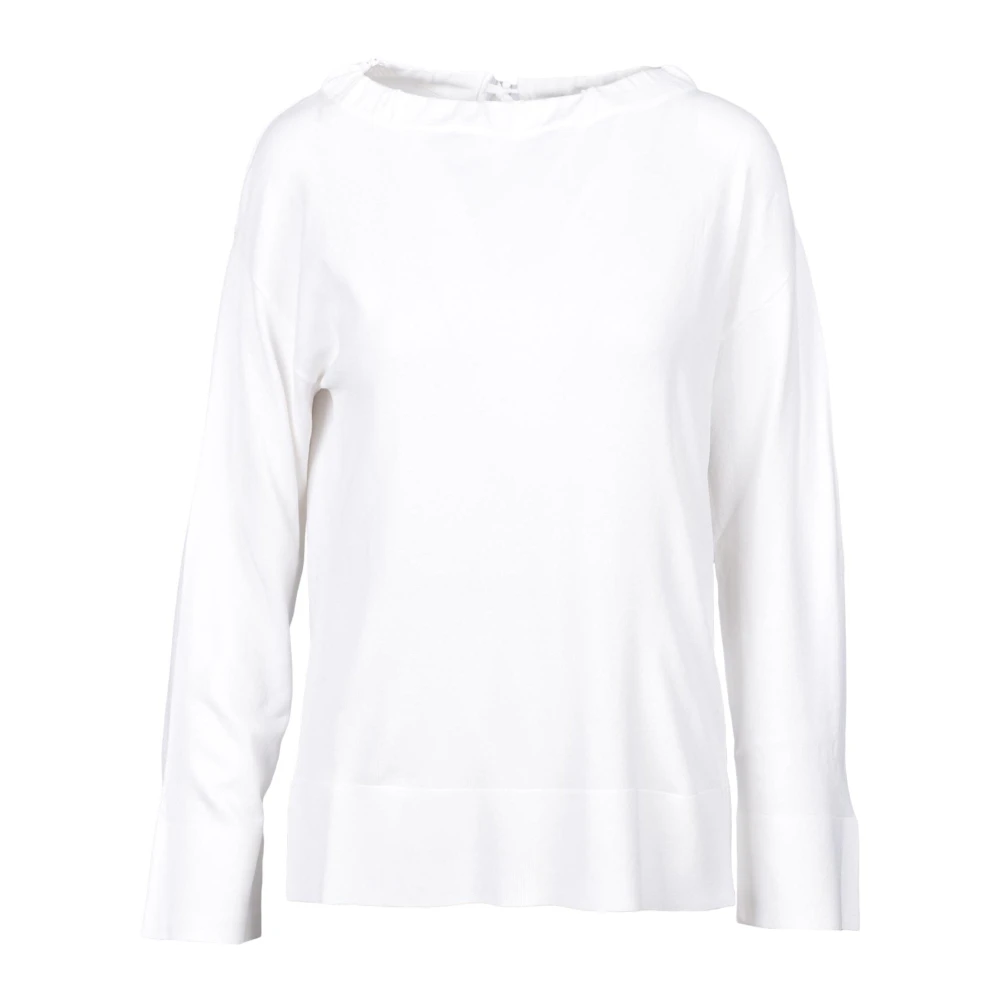 Alpha Studio Elegante Gebreide Top White Dames