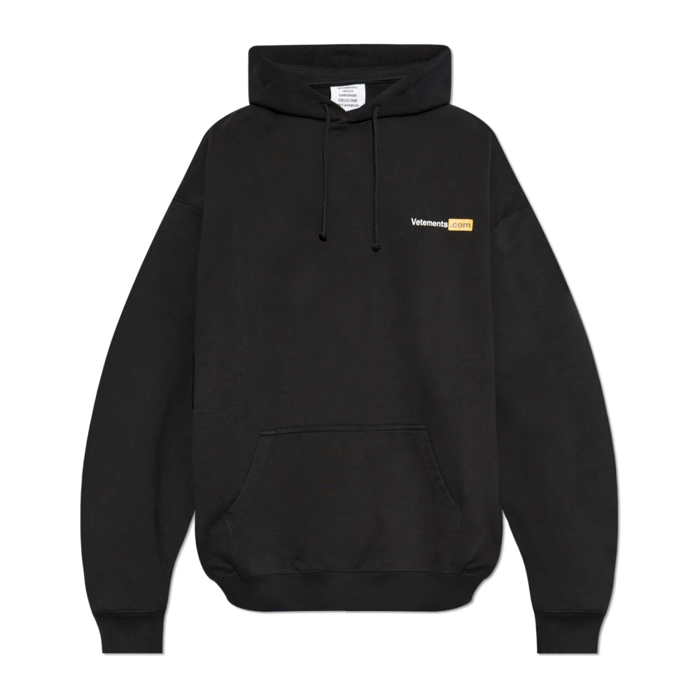 Vetements Gedrukte hoodie Black Heren