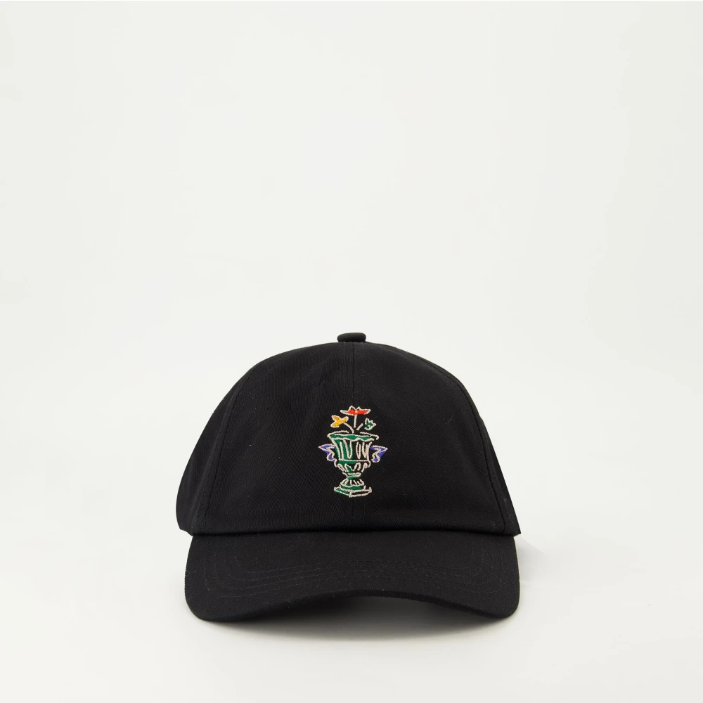 Drole de Monsieur Zwarte pet met ringen en logo Black Heren