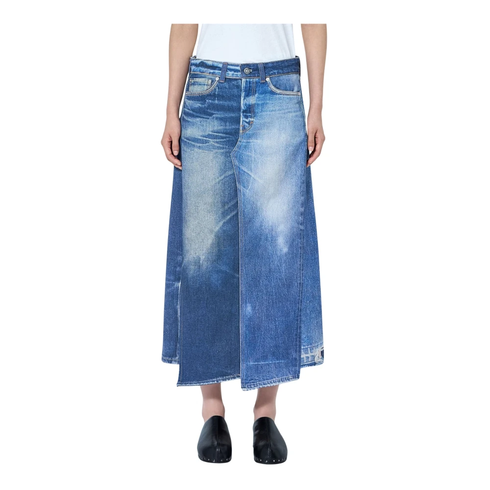 Our Legacy Blue Denim Skirts, Female, 2XS, Midi Craft Skirt