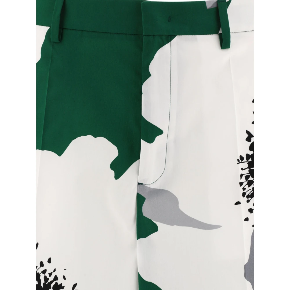 Valentino Katoenen Shorts Smeraldo Grigio Multicolor Heren