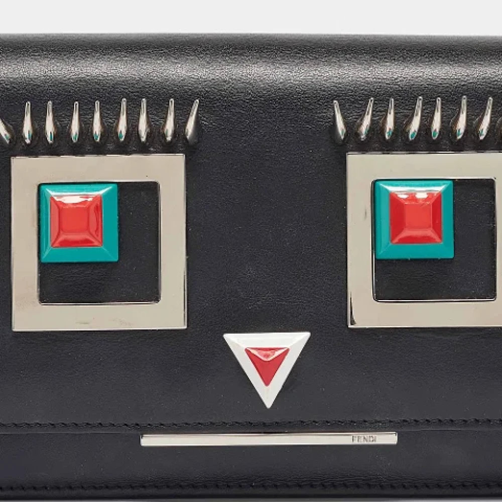 Fendi Vintage Pre-owned Leather wallets Black Dames