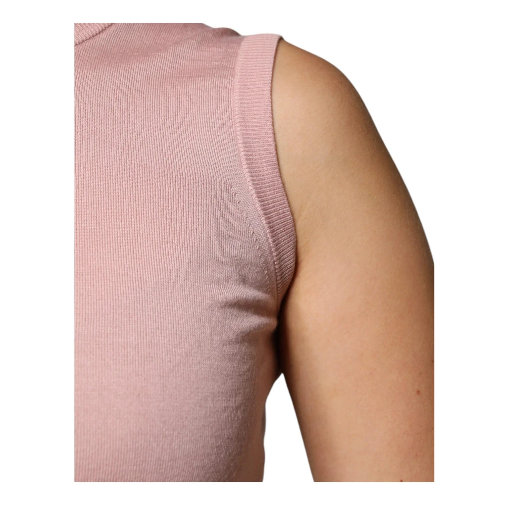 Dolce & Gabbana Roze Cashmere Zijden Tanktop Pink Dames