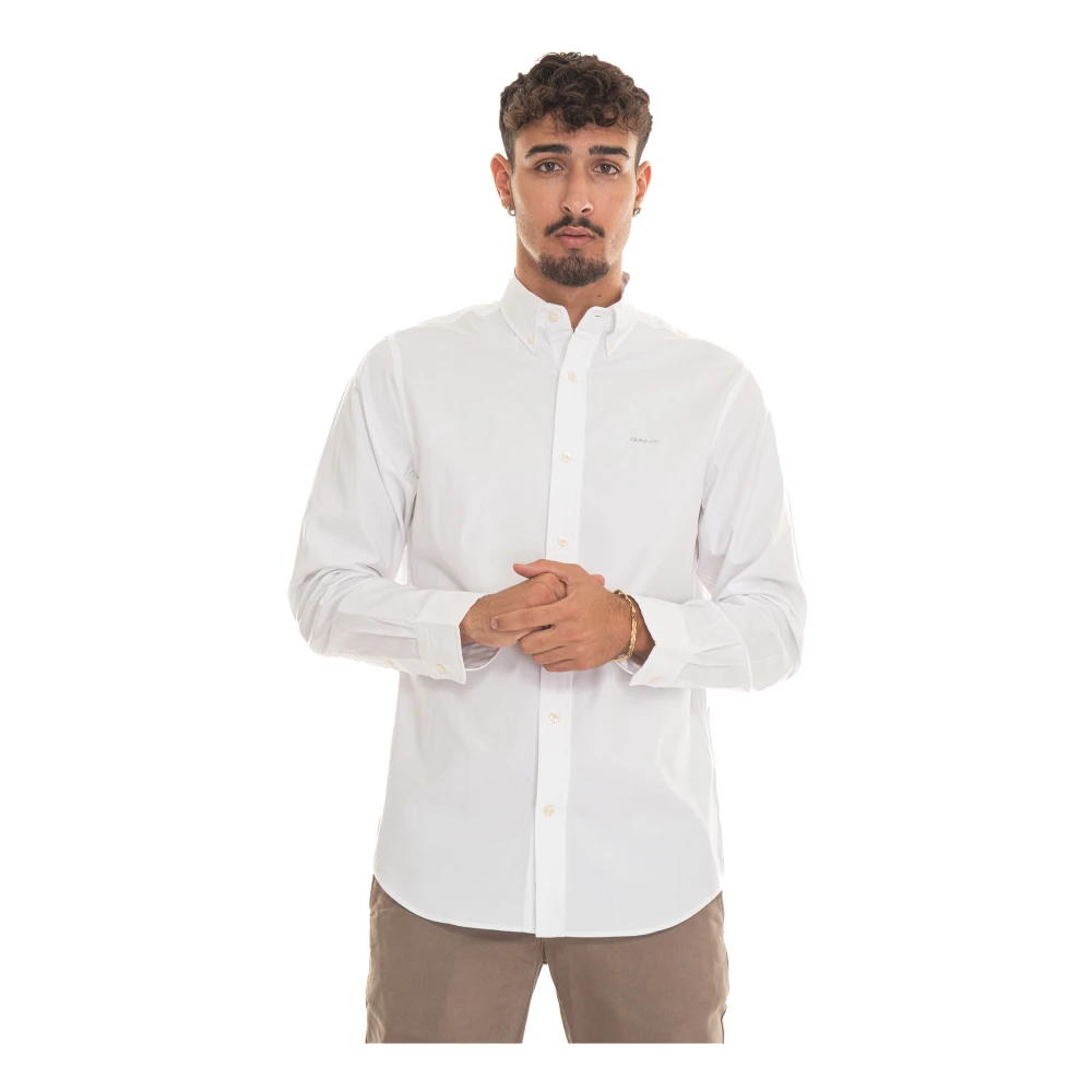 Gant Casual overhemd met knoopsluiting White Heren
