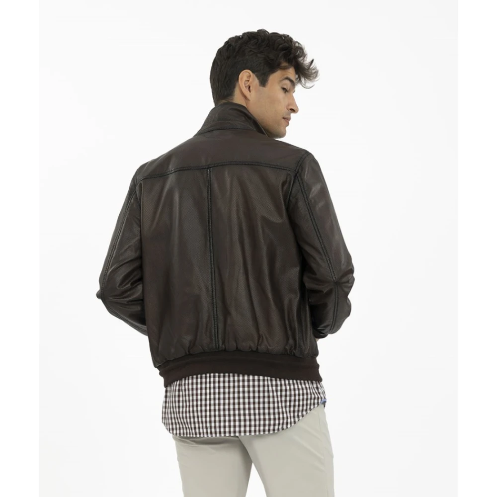The Jack Leathers Leren Jas Brown Heren